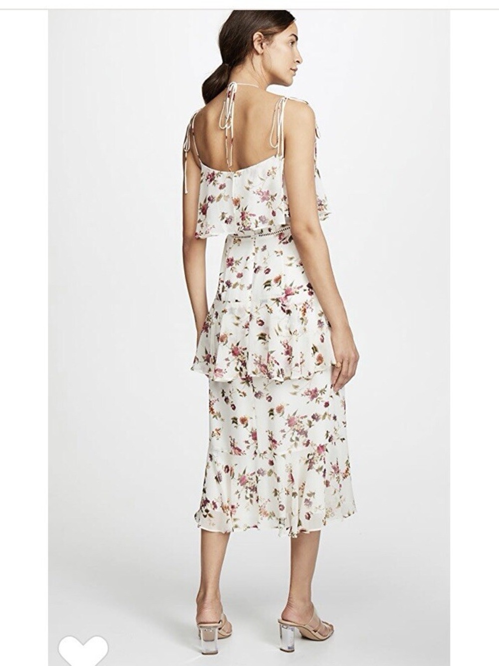 Wayf Imola White Floral Tiered Midi Dress XXL - Picture 2 of 8